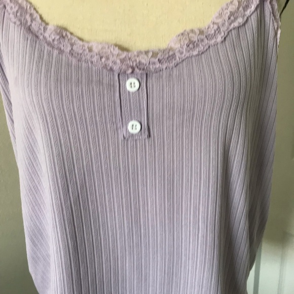 ❤️3X20 Women - Lace Trim Texturized Lilac Crop Cami | 2X - Picture 2 of 9